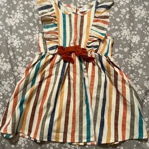 Striped Multicolor Kids Dress
